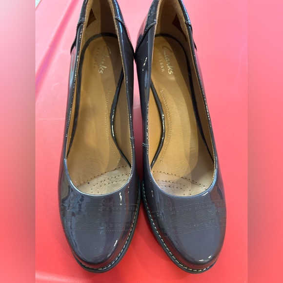 Clarks Shoes - Purple Clarks- 2 inch heels- worn once- great condition